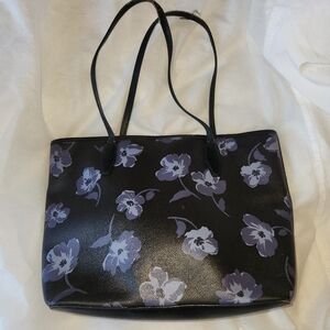 Kate Spade Black Flowered Tote Purse